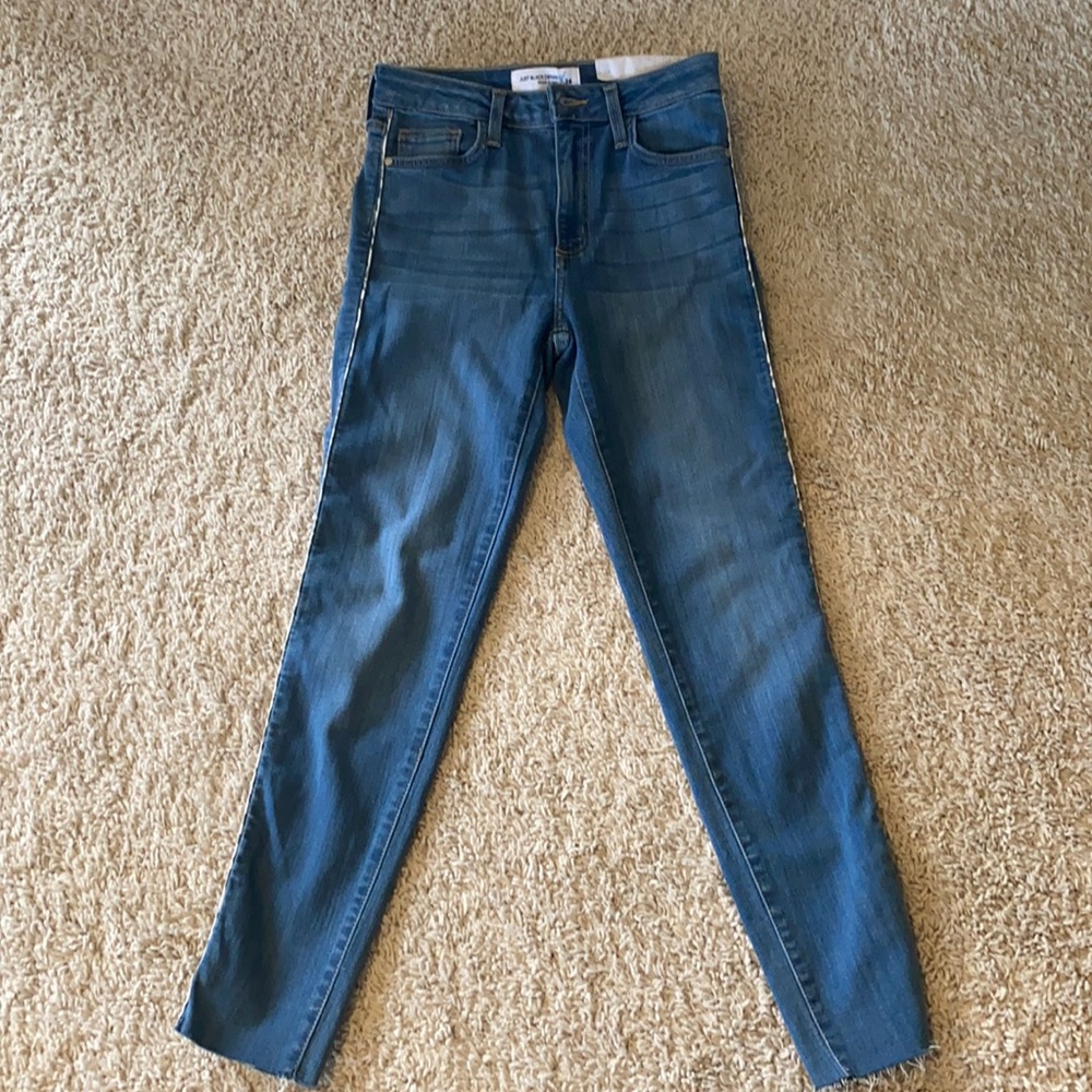 NWT Just Black Denim Jean with leopard piping
